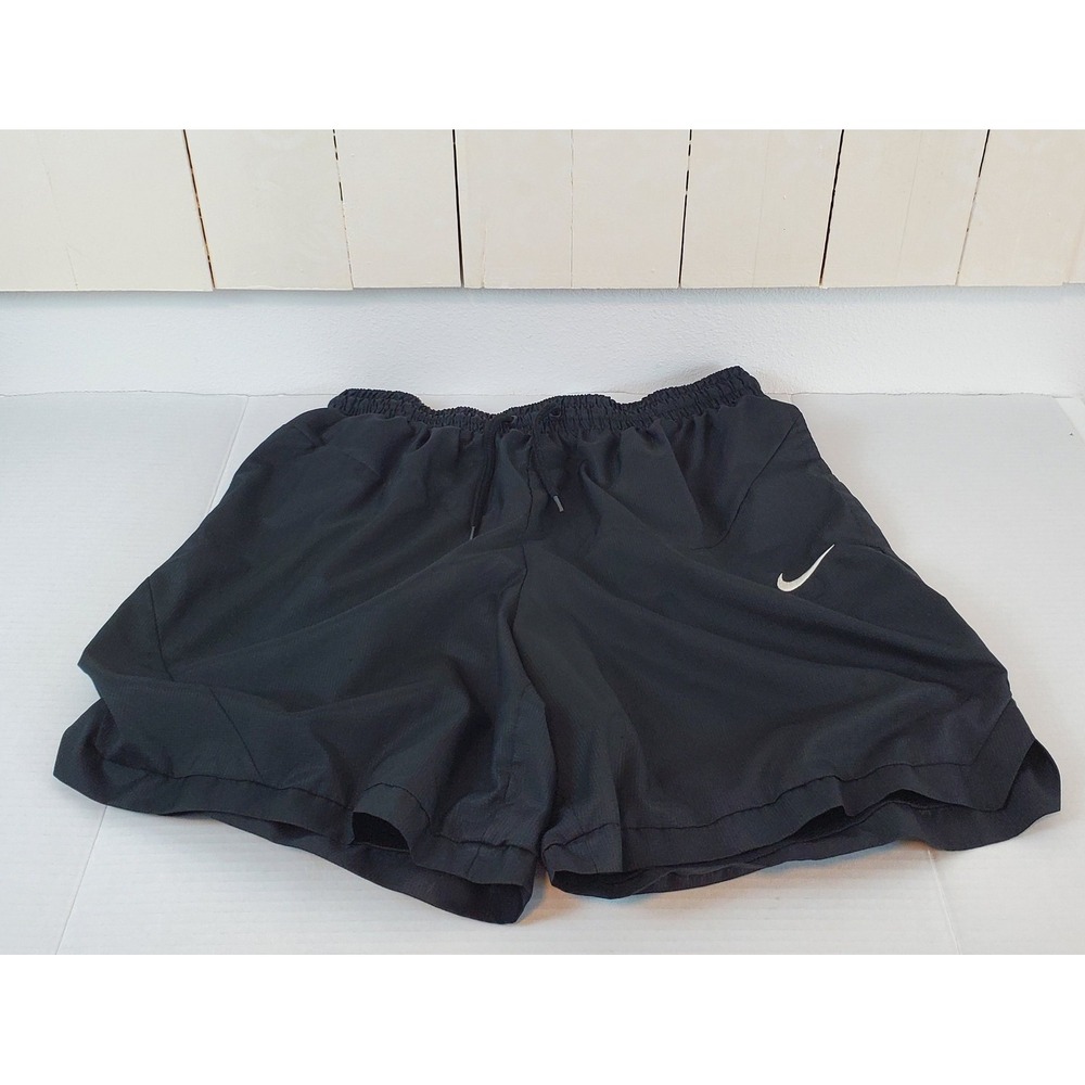 Nike Move to Zero Mens Black Running Shorts Mesh Lined Zipper Pocket Size L